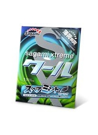 Презерватив Sagami Xtreme Mint с ароматом мяты - 1 шт. - Sagami - купить с доставкой в Магнитогорске
