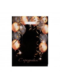 Пакет с вырубной ручкой и принтом в виде шариков (30х40 см) - Сима-Ленд - купить с доставкой в Магнитогорске