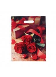 Пакет с принтом в виде роз (31х40 см) - Сима-Ленд - купить с доставкой в Магнитогорске