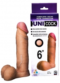 Насадка для страпона фаллической формы UNICOCK 6  - 18 см. - LOVETOY (А-Полимер) - купить с доставкой в Магнитогорске