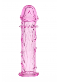 Розовая насадка фаллической формы - 12,5 см. - A-toys - в Магнитогорске купить с доставкой