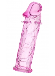 Розовая насадка фаллической формы - 12,5 см. - A-toys - в Магнитогорске купить с доставкой