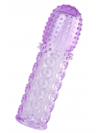 Фиолетовая рельефная насадка на пенис - 13,5 см. - A-toys - в Магнитогорске купить с доставкой