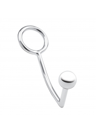 Кольцо на пенис с анальным стимулятором Stainless Steel Anal Hook   Cock Ring - BlueLine - в Магнитогорске купить с доставкой