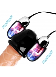 Черная стимулирующая насадка для головки полового члена Multi Speed Vibrating Penis Head Teaser - XR Brands - в Магнитогорске купить с доставкой