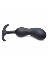 Черный массажер простаты с утяжелителями Premium Silicone Weighted Prostate Plug Large - 18,8 см. - XR Brands - в Магнитогорске купить с доставкой