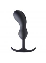 Черный массажер простаты с утяжелителями Premium Silicone Weighted Prostate Plug Large - 18,8 см. - XR Brands - в Магнитогорске купить с доставкой