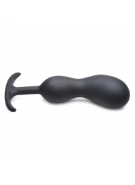 Черный массажер простаты с утяжелителями Premium Silicone Weighted Prostate Plug XL - 20,8 см. - XR Brands - в Магнитогорске купить с доставкой