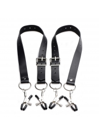Ремни с зажимами для половых губ Spread Labia Spreader Straps with Clamps - XR Brands - купить с доставкой в Магнитогорске