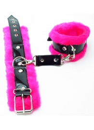 Оковы на ноги с розовым мехом BDSM Light - БДСМ Арсенал - купить с доставкой в Магнитогорске
