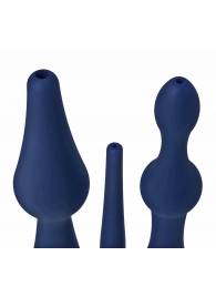 Набор из 3 универсальных насадок для анального душа Universal 3 Piece Silicone Enema Attachment Set - XR Brands - купить с доставкой в Магнитогорске