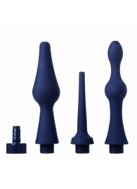 Набор из 3 универсальных насадок для анального душа Universal 3 Piece Silicone Enema Attachment Set - XR Brands - купить с доставкой в Магнитогорске