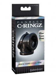 Черное эрекционное кольцо Rock Hard Cock Pipe - Pipedream - в Магнитогорске купить с доставкой
