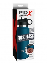 Смуглый мастурбатор-вагина в синей колбе F*ck Flask - Pipedream - в Магнитогорске купить с доставкой