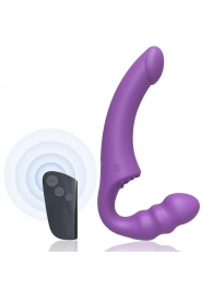 Фиолетовый безремневой страпон Straples Strap-On Dildo - Erokay - купить с доставкой в Магнитогорске