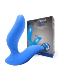 Синий вибромассажер простаты 3,5’’ Curve P-spot Massager - 12 см. - Erokay - в Магнитогорске купить с доставкой