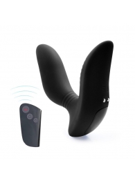 Черный вибромассажер простаты 3,5’’ Remote Control Curve P-spot Massager - 12 см. - Erokay - в Магнитогорске купить с доставкой