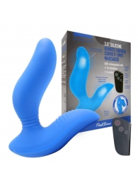 Синий вибромассажер простаты 3,5’’ Remote Control Curve P-spot Massager - 12 см. - Erokay - в Магнитогорске купить с доставкой