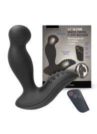 Черный вибромассажер простаты 3,5’’ Remote Control P-spot Massager - 12,5 см. - Erokay - в Магнитогорске купить с доставкой