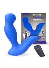 Синий вибромассажер простаты 3,5’’ Remote Control P-spot Massager - 12,5 см. - Erokay - в Магнитогорске купить с доставкой
