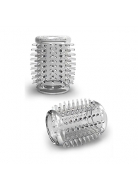 Прозрачная насадка с шипами STAY HARD COCK SLEEVE 01 CLEAR - Blush Novelties - в Магнитогорске купить с доставкой
