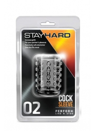 Прозрачная насадка на пенис с шишечками STAY HARD COCK SLEEVE 02 CLEAR - Blush Novelties - в Магнитогорске купить с доставкой