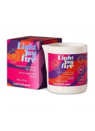 Массажная свеча Light My Fire Coconut с ароматом кокоса - 65 гр. - Love to Love - купить с доставкой в Магнитогорске
