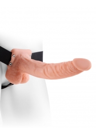 Полый страпон телесного цвета Hollow Strap-On with Balls - 24 см. - Pipedream - купить с доставкой в Магнитогорске