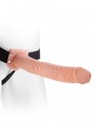 Фаллопротез телесного цвета Hollow Strap-On - 29 см. - Pipedream - купить с доставкой в Магнитогорске