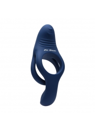 Синее эрекционное виброкольцо с двойным подхватом мошонки Ring Around The Rosy - Zero Tolerance - в Магнитогорске купить с доставкой