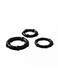 Набор из 3 черных эрекционных колец Babooom Ring Set - Adrien Lastic - в Магнитогорске купить с доставкой