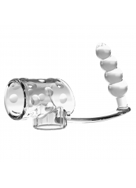 Прозрачная насадка на пенис и мошонку с анальным стимулятором Rilley - Baile - в Магнитогорске купить с доставкой