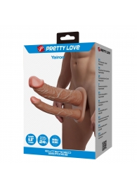 Реалистичная полая насадка на член для двойного проникновения Yairon - 17,5 см. - Baile - купить с доставкой в Магнитогорске