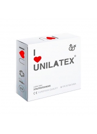 Ультратонкие презервативы Unilatex Ultra Thin - 3 шт. - Unilatex - купить с доставкой в Магнитогорске