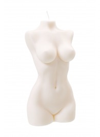 Белая интерьерная свеча в форме женского торса - 850 гр. - Pecado - купить с доставкой в Магнитогорске