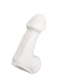 Белая свеча в форме пениса - 47 гр. - Pecado - купить с доставкой в Магнитогорске