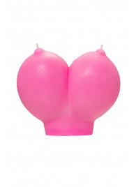 Розовая свеча «Сиськи» - 150 гр. - Pecado - купить с доставкой в Магнитогорске