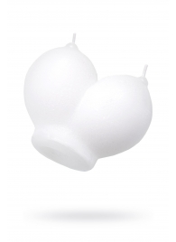 Белая сувенирная свеча «Сиськи» - Pecado - купить с доставкой в Магнитогорске