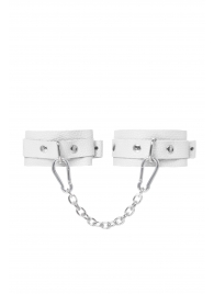 Белые мини-оковы со скруглёнными углами - Pecado - купить с доставкой в Магнитогорске