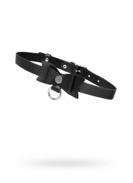 Черный чокер-ошейник с бабочкой и колечком - Pecado - купить с доставкой в Магнитогорске