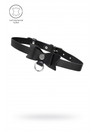 Черный чокер-ошейник с бабочкой и колечком - Pecado - купить с доставкой в Магнитогорске