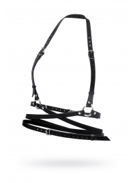 Черная кожаная портупея «Осанка» - Pecado - купить с доставкой в Магнитогорске