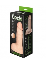 Телесный фаллоудлинитель с мошонкой Cock Next - 19 см. - LOVETOY (А-Полимер) - в Магнитогорске купить с доставкой