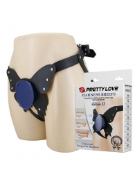 Синие трусики харнесс с платформой Caludio II - Baile - купить с доставкой в Магнитогорске