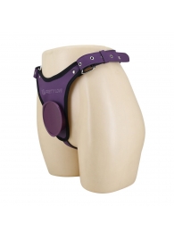 Фиолетовые трусики харнесс с платформой Caludio III - Baile - купить с доставкой в Магнитогорске