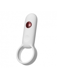 Белое эрекционное виброкольцо с пультом ДУ - Youvic - в Магнитогорске купить с доставкой