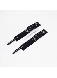 Черные кожаные оковы Sex - Crazy Handmade - купить с доставкой в Магнитогорске