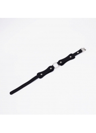 Черный кожаный ошейник с кольцом - Crazy Handmade - купить с доставкой в Магнитогорске