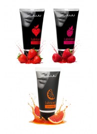 Набор из 3 съедобных лубрикантов JUJU (клубника, малина, грейпфрут) - JuJu - купить с доставкой в Магнитогорске