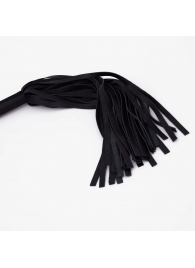 Черный кожаный флоггер - 45 см. - Crazy Handmade - купить с доставкой в Магнитогорске